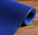 VNQ! Anti Skid & Multipurpose Rubber Mat/Bathroom Mat/Shower Mat/Carpet/Rugs/Rainmat/Swimming Pool Mat Colour Blue|(4X10 Feet)