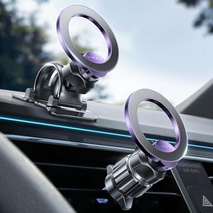 LISEN for MagSafe Car Mount for iPhone 16, 360° Rotation Magnetic Phone Holder for Car, Hands Free iPhone Magnetic Car Mount,Magnetic Car Mount for iPhone 16 15 14 13 12 Pro Max Plus Mini, Purple