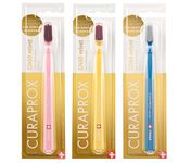 Curaprox CS12460 Velvet Ultra Soft Swiss Toothbrushes - 3-Pack - Best Toothbrush With Soft Bristles For Adult Men And Women With Sensitive Teeth And Gums