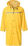 Mens Long Hooded Safety Rain Jacket Waterproof Emergency Raincoat Poncho(Yellow,L)