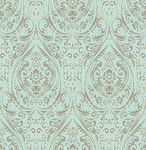 NuWallpaper NU2079 Nomad Damask Peel & Stick Wallpaper, Blue