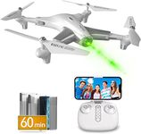 Loolinn | Drones for kids with Optical Flow Positioning Technology - Drone with Camera, 60 Minutes Long Flight Time, 3 Batteries, Stable Flight, 3D Flip - Gifts for Boys Girls (Gift Idea)