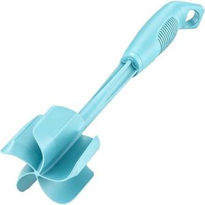 Ourokhome Upgrade Meat Chopper and Potato Masher, Heat Resistant Ground Meat Smasher for Hamburger Meat, 5 Curved Blades Ground Beef Smasher, Nylon Non Stick Mixer, Stirrer and Kitchen Gadgets, Mint