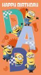 Dad Minions Card, Happy Birthday Card Dad Minions, Despicable Me Dad Birthday Card, Dad Birthday Card