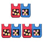 RUIZHU Dodgeball Game Set - 6Pcs Kids Dodgeball Tag Sticky Vests with 30 Sport Balls for Indoor Outdoor Playground Games