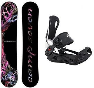 Camp Seven Featherlite with MTN Rear Entry Flow Style Bindings Women's Snowboard Package (144 cm)