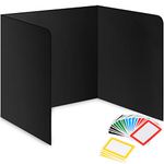 Storage Standard 22-Pack Desk Dividers for Students - Durable & Waterproof Plastic Study Carrel Divider, Classroom Folders Teacher Supplies, Easy-to-Clean Privacy Shield Folder Boards Desks, Black