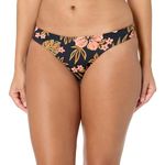 Billabong Women's Standard Hooked on Tropics Lowrider Bikini Bottom, Black Pebble, X-Large