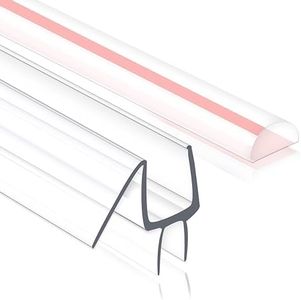 EAISMON Frameless Shower Door Seal Strip 2 Pack x 39 Inch MD Glass Shower Door Bottom Seal Strip for 3/8" Glass Shower Door Sweep, Ultra-Clear Polycarbonate Stop Shower Leaks Create A Water Barrier