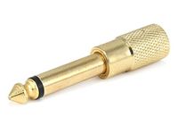 Monoprice Metal 6.35mm (1/4 Inch) Mono Plug to 3.5mm Stereo Jack Adaptor - Gold Plated