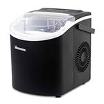 HomeTronix Countertop Ice Maker Fast Effortless 9-Cube Production in 6-10 Min, 12KG/24Hrs, Self-Cleaning, No Plumbing. Ice Scoop, Basket. Ideal for Home, Kitchen, Office, Bar, Parties