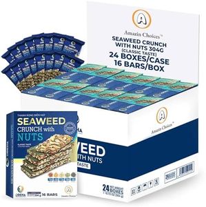 Seaweed Crunch with Nuts Classic Taste– Amazin Choices Vegan Snack Bars with Cashews, Almonds & Pumpkin Seeds – Premium Asian Chips – Seaweed Sheets – Sandwich Seaweed – Variety Pack