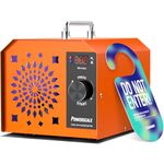 PowerScale Ozone Generator 250,000mg/h O3 Air Purifier, Industrial Odor Eliminator for Home, Office, Basement & Pet Room – High Capacity Ionizer, Orange