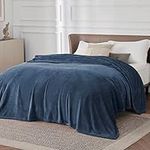 Bedsure Fleece Blanket King Size for Bed - Soft Cosy Fluffy Throw Blankets, Warm Large Throws for Audlts, Mineral Blue, 270x230 cm