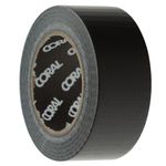 Coral 71370 Endurance Duct Tape Black High Strength Handy Mini roll Pocket Gaffer Cloth Tape 1 inch 10M roll