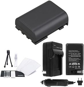 NB-2LH High-Capacity Replacement Battery with Rapid Travel Charger for Select Canon Digital Cameras. UltraPro Bundle Includes: Camera Cleaning Kit, Camera Screen Protector, Mini Travel Tripod