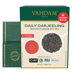 VAHDAM, Darjeeling​ Tea Leaves​ From Himalayas 340g (170+ Cups) Pure Unblended Darjeeling Black Tea, FTGFOP1 Grade Loose Leaf Tea | Packed & Shipped Direct From Source In India