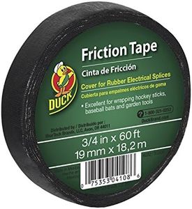 Duck Brand 393150 Friction Tape, 3/4-Inch x 60 Feet, Single Roll, Black