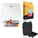 Kodak Step Slim Instant Mobile Photo Printer - Kit: 20 Pack Zink Paper, case, White, 2x3