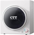CTT 3.5 Cu. Ft. Clothes Dryer, 1500W Electric Dryers for Clothes, 110V Electric Clothes Dryer with Stainless Steel Drumble for 13.2 lbs. with 4 Automatic Drying Modes (White)