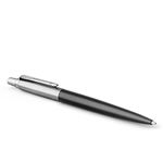 Parker Jotter Ballpoint Pen | Bond Street Black with Chrome Trim | Medium Point Blue Ink | Gift Box