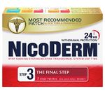 Nicoderm Clear Step 3 Patches, Nicotine Transdermal Patch, Quit Smoking Aid, 7 mg/day, 7 Patches