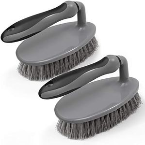 MR.SIGA Heavy Duty Scrub Brush with Comfortable Grip, Cleaning Brush for Bathroom, Shower, Sink, Floor, 2-Pack