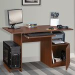 DELITE KOM Glide Engineered Wood Computer Desk for Kids/Adult Use in Home/Study Room/Office, Table with 2 Shelves (Acacia Dark, 50 x 120 x 75)