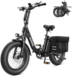 ACTBEST Mars Plus Foldable Electric Bike for Adults-1800W Peak Motor, 20"×4.0" Fat Tire Step-Through Folding Ebike with 48V 20Ah 960Wh Large Removable Battery, Up to 85+ Miles Range(Saddlebag)