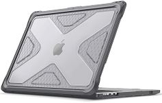 Fintie Case for MacBook Air 15 Inch A3114 A2941 (2023 2024 Release) - Heavy Duty Rugged Hard Shell Case Cover with TPU Bumper for MacBook Air 15.3" M2 M3 Chip with Touch ID, Gray