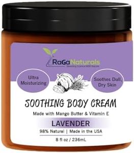 RaGaNaturals Natural Face and Body Butter Cream for Dry Skin - Calming, Nourishing & Hydrating Lavender Body Cream for Women, Men & Kids - Softens Skin and Delivers Healthy-Looking Glow - Vegan - 8 Oz