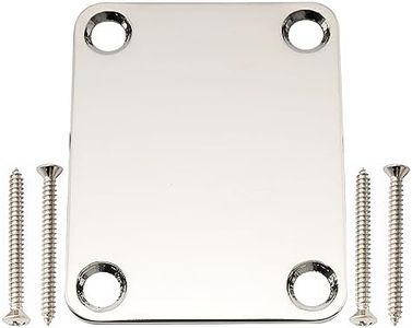 Musiclily Pro 4-Bolt Steel Neck Plate for Stratocaster Telecaster Electric Guitar or Bass, Nickel