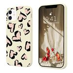 JOYLAND White Phone Case Cute Love Heart Spot Girls Women Phone Cover Soft Liquid Silicone Rubber Shockproof Reinforced Corner Bumper Cover Protective Shell Compatible for iPhone 6/6S