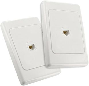 Pair of CAT6 Network Cable Wall Plates White