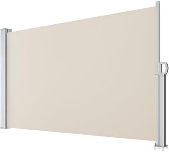 YITAHOME 118''X 78'' Retractable Side Awning Folding Outdoor Privacy Screen Privacy Fence Waterproof UV-Resistant Awning for Backyard, Deck, Patio, Pools, Balcony, Beige