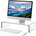 Acrylic Monitor Stand Riser Clear Monitor Stand for Desk Organizer Benss Computer Stand Monitor Riser Acrylic Laptop Stand