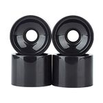 RaceBon 70mm Longboard Skateboard Wheels Hardness 78A Polyurethane Cruising Wheel Free 608 Bearings and Spacers Set of 4 (Black)