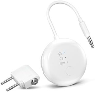 Avantree SoundJet R1 [2024 New] - Airplane Bluetooth 5.3 Transmitter for up to 2 AirPods or Headphones with Low Latency and 20hr Playtime, Wireless Audio Adapter for Flights, Travel, Gym, TV, Tablet