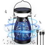 Mosquito Killer Lamp, Electric Fly Killer Fly Zapper 2 in 1 Flies Trap, UV Mosquito Killer Fly Catcher 360° Bug Zapper, USB Rechargeable Safe Insect Killer Outdoor Indoor for Home Backyard Camping