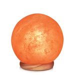 Himalayan Glow Wide Hand Carved, 8-11 LBS, Natural Globe Salt Lamp