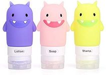 Saibyss Pack of 3 Silicone Travel Bottles Leak Proof Travel Tubes TSA Approved BPA Free Protable Travel Containers for Shampoo Lotion Soap (2 fl OZ(60ml))