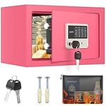 1.0 Cu ft Home Safe Box with Fireproof Waterproof Money Bag, Fireproof Safe Box with Digital Keypad & Spare Keys, Digital Home Security Safes for Home Money Firearm Medicines Valuables