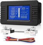 MICTUNING LCD Display DC Battery Monitor Meter 0-200V Voltmeter Ammeter for Cars RV Solar System