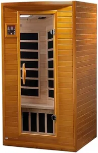 Dynamic Saunas Andora 2-Person Low EMF FAR Infrared Sauna, Canadian Hemlock Wood