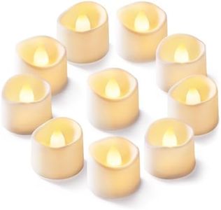 Homemory 12-Pack Flameless LED Tea Lights Candles Battery Operated, 200+Hour Fake Electric Candles TeaLights for Votive, Aniversary, Wedding Centerpiece Table Decor, Funeral, Halloween, Christmas