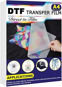 DTF Transfer Film(8.3" x 11.7") 50 Sheets PET Direct to Film Heat Transfer Paper for All DTF&DTG Printer,Matte DTF Film for Sublimation Black White Light Dark Fabric T-Shirt