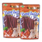 Bow Jerky Chicken Liver Dog Treat 100% Pure Cage-Free Chicken Perfect for Training Reward, Stick Style Melt-in Mouth Protein Rich Snacks for Dogs, 200 gm (Pack of 2)