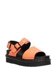 DR. MARTENS Women's Voss Sandals, Coral Pisa, 4 UK
