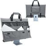 KISLANE Travel Carrying Case for 24'' iMac Desktop Computer, Protective Storage Bag for iMac Monitor Dust Cover with Carry Handle for 24 inch iMac Screen and Accessories (Grey)