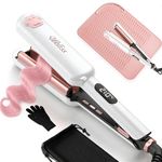 UKLISS Hair Waver - Pro 3 Barrels Mermaid Waver [130-210℃], Beach Waves Curler for Beginners, Lightweight Wave Curling Iron Crimpers for Women | with Heat Insulation Mat, Gloves & Storage Bag